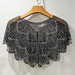 披肩女亮片加密钉珠夏季网纱短款坎肩外搭小礼服跨境欧美亚马逊