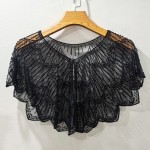 披肩女亮片加密钉珠夏季网纱短款坎肩外搭小礼服跨境欧美亚马逊