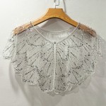 披肩女亮片加密钉珠夏季网纱短款坎肩外搭小礼服跨境欧美亚马逊