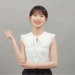 韩系斑马纹荷叶边装饰可拆卸假领百搭条纹拼接外搭小披肩