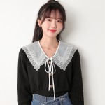 花边小披肩多功能防晒配裙子蝴蝶结绑带假领子跨境厂家