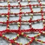 经典款三角鱼网鱼鳞围巾礼服配饰纯手工钩花冰丝外披肩钩织