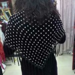 经典款三角鱼网鱼鳞围巾礼服配饰纯手工钩花冰丝外披肩钩织