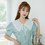 蕾丝花边小披肩夏季白色防晒配裙子蝴蝶结绑带假领子跨境厂家