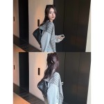 superniniyy 条纹针织披肩32%绵羊毛柔软松弛叠穿外搭斗篷披肩女