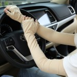 厂家批发春夏纯棉冰丝薄款防晒袖套女宽松护臂袖套男长款骑行手套