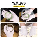 三筋带扣礼仪白色手套高级首饰文玩迎宾手套透气吸汗加厚珠宝手套