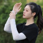 冰丝宽松防晒冰袖护手臂女夏季户外徒步登山骑行开车遮阳薄款袖套