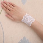 厂家直销夏季薄款短款弹力蕾丝护腕女遮疤纹身透气手腕套防晒手套