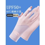 夏季冰丝防晒手套户外薄款防滑骑行手套漏指可触屏骑车手套