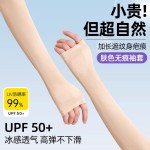 冰袖防晒袖套冰丝女夏2025新款手臂防紫外线薄款肤色隐形冰丝袖套