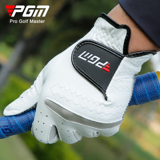 PGM高尔夫羊皮手套防滑耐磨男士运动手套掌心防滑颗粒Golfgloves