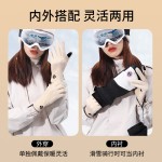 滑雪手套女冬季德绒内胆户外骑行运动防风寒防滑手套可触屏摩托车