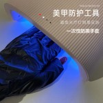 厂家直销一次性美甲防晒手套胶布黑手指套美甲店专用不黑手10只装