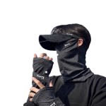 KOMY男士冰丝防晒面罩冰袖帽子夏季防紫外线凉感防晒袖套一体套装