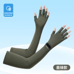 大版防晒手套女夏季长款防紫外线户外开车薄款露指可触屏骑行袖套