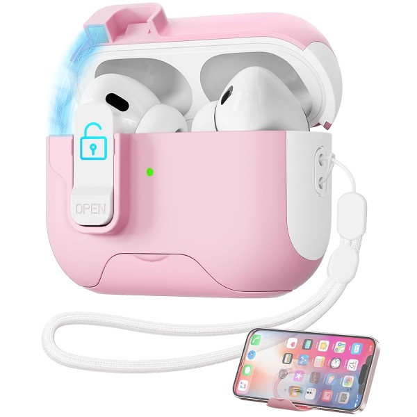 适用airpodspro3保护套airpods4耳机套苹果pro二代弹盖支架耳机壳