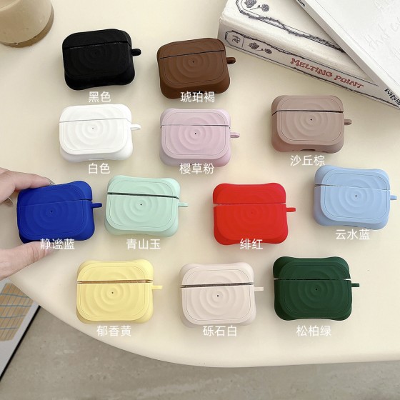 跨境适用AirpodsPro 2液态硅胶蓝牙耳机壳airpods4波漾耳机保护套