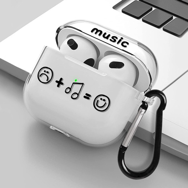 适用于AirPods 4Airpods1/2/3 苹果蓝牙耳机保护壳套音乐表情涂鸦