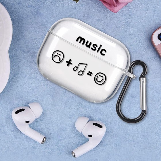 适用于AirPods 4Airpods1/2/3 苹果蓝牙耳机保护壳套音乐表情涂鸦
