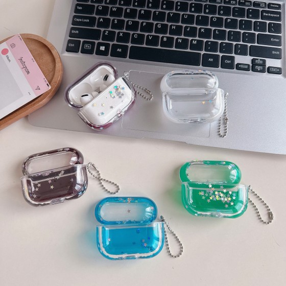 潮酷双星果冻流沙壳适用苹果airpods3代蓝牙耳机壳Airpods4耳机套