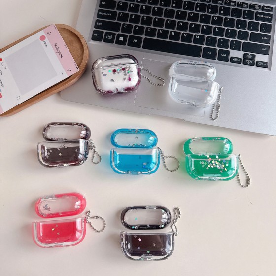 潮酷双星果冻流沙壳适用苹果airpods3代蓝牙耳机壳Airpods4耳机套