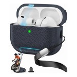 荔枝纹Airpods pro3上下盖磁吸保护套4代pro苹果支架蓝牙耳机壳