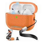 荔枝纹Airpods pro3上下盖磁吸保护套4代pro苹果支架蓝牙耳机壳