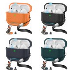 荔枝纹Airpods pro3上下盖磁吸保护套4代pro苹果支架蓝牙耳机壳