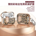 猫咪花朵适用airpods pro3代保护套锁扣带支架4代苹果蓝牙耳机壳