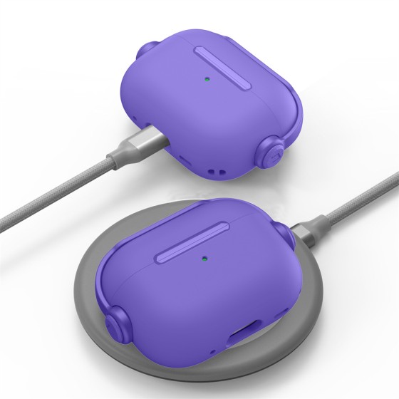 适用airpods pro3保护套锁扣支架二代4代pro2苹果蓝牙耳机壳简约