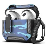 适用airpodspro3保护套新款苹果4代耳机壳airpods4迷彩耳机保护套