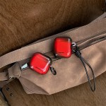 小众ins黑红渐变适用airpods4代保护套二代3代pro2苹果蓝牙耳机壳