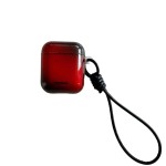 小众ins黑红渐变适用airpods4代保护套二代3代pro2苹果蓝牙耳机壳