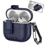 适用Airpods pro3保护套蓝牙耳机壳锁扣支架苹果4代皮纹保护壳2代