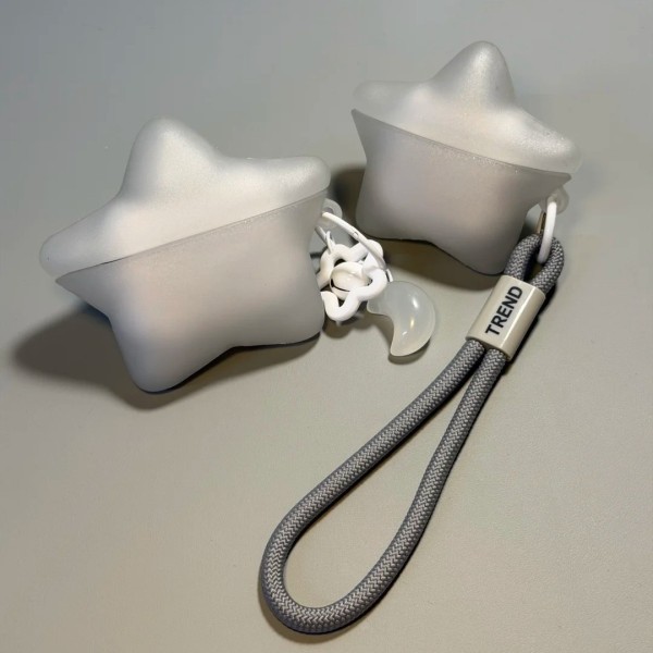 夜光透灰星星适用airpods4代保护套苹果pro2/3代蓝牙耳机硅胶软壳