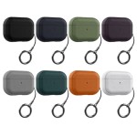 简约荔枝纹皮质适用airpods4代保护套二代3代pro2苹果蓝牙耳机壳