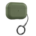 简约荔枝纹皮质适用airpods4代保护套二代3代pro2苹果蓝牙耳机壳