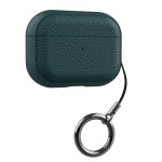 简约荔枝纹皮质适用airpods4代保护套二代3代pro2苹果蓝牙耳机壳