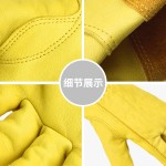 跨境牛皮长筒隔热园艺手套户外插花种菜花园手套防切割工作手套