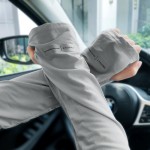 1件代发男士冰袖防晒袖套冰丝宽松防紫外线女面罩护袖手套开车骑