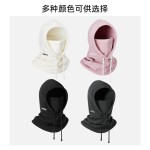 Amazon冬天骑车防风帽加厚保暖帽子面罩围脖一体运动骑行套头帽