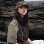 夏季户外鸭舌帽日系风防晒绣花棒球帽子棉男女百搭帽子显瘦显脸小