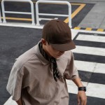 百搭纯色短檐帽男韩版潮牌大头围日系鸭舌帽女软顶复古棕色棒球帽