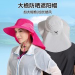 夏季户外女防晒帽批发钓鱼帽防水大帽檐渔夫帽男透气遮阳太阳帽子