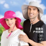 夏季户外女防晒帽批发钓鱼帽防水大帽檐渔夫帽男透气遮阳太阳帽子
