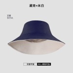 黑色渔夫帽男潮帽子大头围防晒帽双面男士防晒大帽檐宽檐遮阳