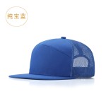 亚马逊新款7片布网帽子理查德森卡车帽货车帽透气遮阳棒球帽定制