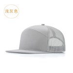 亚马逊新款7片布网帽子理查德森卡车帽货车帽透气遮阳棒球帽定制