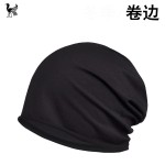 包头帽春秋薄款男女封顶卷边纯色棉单层时尚百搭孕妇月子帽